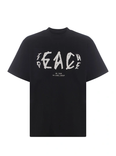 44 Label Group T-shirt 44label Group Peace Made Of Cotton In Nero