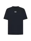 44 Label Group Black Crinkle T-shirt In Black Stone+karanlik