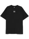44 Label Group Logo-embroidered Cotton T-shirt In Black