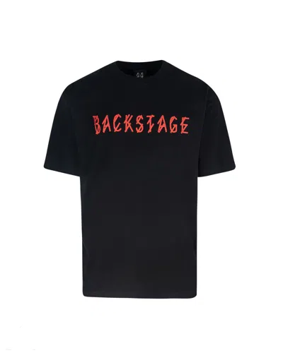 44 LABEL GROUP BACKSTAGE BLACK T-SHIRT