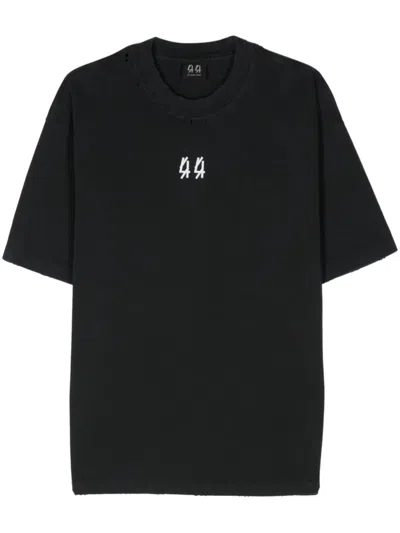 44 Label Group Black Crew Neck Graphic T-shirt