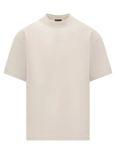 44 Label Group T-shirt With Logo T-shirt In Dirty White