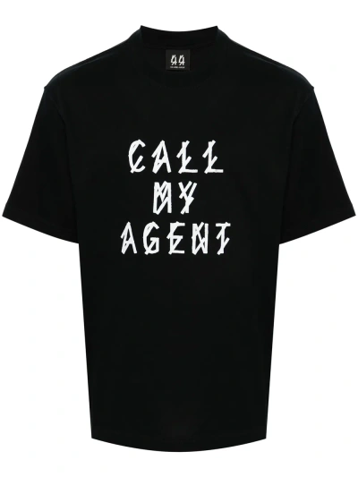 44 Label Group T-shirt With Print In Black  