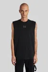 44 Label Group Tank Top In Black Cotton In Black
