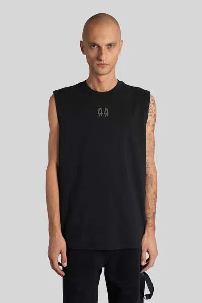 44 Label Group Tank Top In Black Cotton
