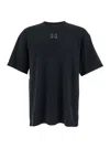 44 Label Group Black Crewneck T-shirt With Logo On The Front And Maxi Logo On The Rear In Cotton Man In Black
