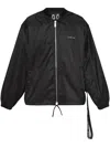 44 Label Group Lapel Long Sleeve Casual Jacket In Black