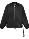 44 Label Group Lapel Long Sleeve Casual Jacket In Black