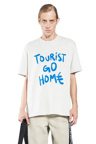 44 Label Group Tourist Go Home T-shirt In White