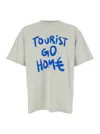 44 Label Group 'tourist' White T-shirt With Print On The Front And Maxi Print On The Back