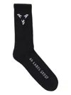 44 Label Group Triangle-logo Cotton Socks In Black