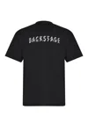 44 Label Group Men Black Crew Neck T-shirt With Maxi Logo On The Front And Back In Cotton Man