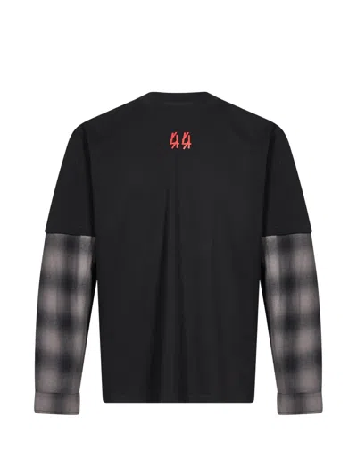 44 Label Group Underworld Layered-sleeve Graphic-print T-shirt In Black