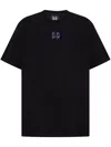 44 Label Group Cotton T-shirt With Logo In Black