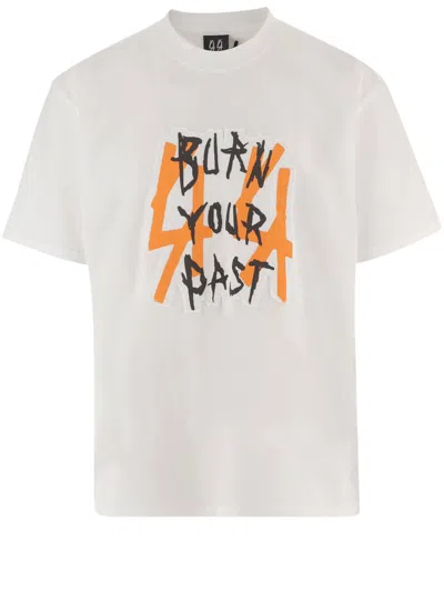44 Label Group White Graphic Crew Neck T-shirt