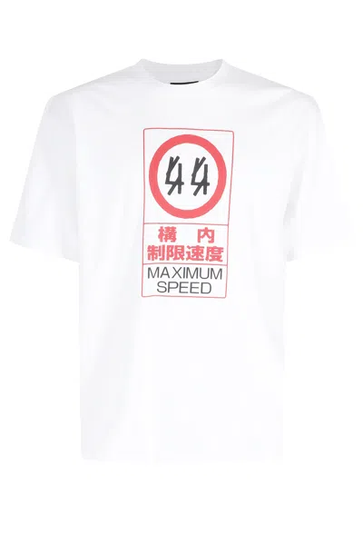 44 Label Group White Red Front-back Printed Cotton T-shirt