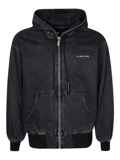 44 Label Group Zip Hoodie In Blue