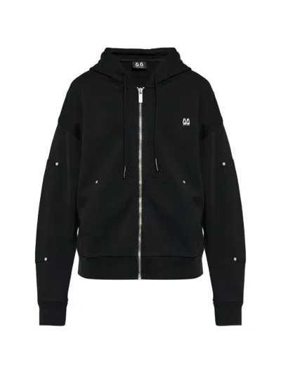 44 Label Group Zip-up Hoodie In Black