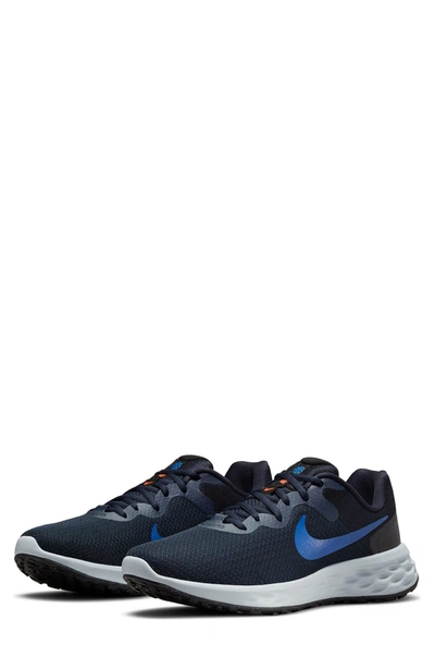 Nike Revolution 6 Next Nature Road Running Shoe In Dark Obsidian/hyper Royal