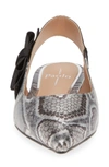 Linea Paolo Darcy Ii Slingback Flat In Silver/ Brown/ Black Leather