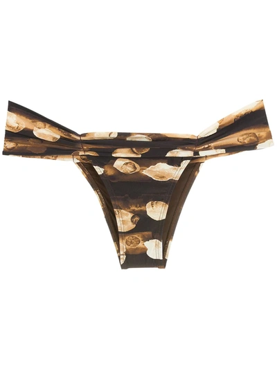 Lenny Niemeyer Gathered Detailing Bikini Bottoms In Brown