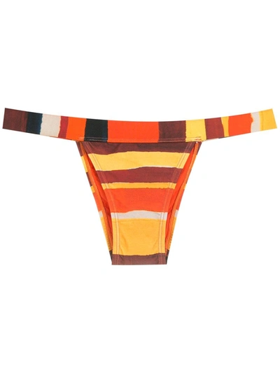 Lenny Niemeyer Waistband Bikini Bottoms In Orange