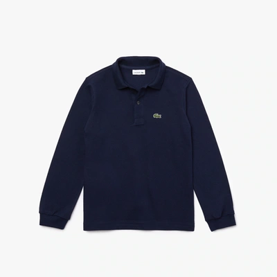 Lacoste Kids' Regular Fit Petit Piqué Polo - 1 Year In Blue