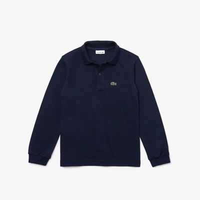 Lacoste Kids' Regular Fit Petit Piquã© Polo - 12 Years In Blue