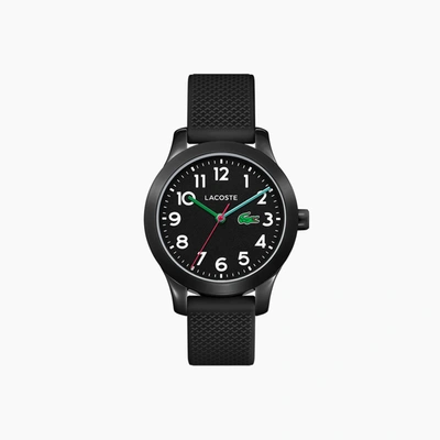 Lacoste .12.12 Kids 3 Hands Watch With Black Silicone Strap - One Size