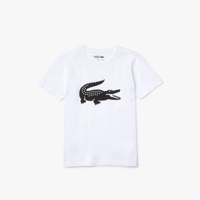 Lacoste Kids' Oversized Technical Cotton Tennis T-shirt - 16 Years In White