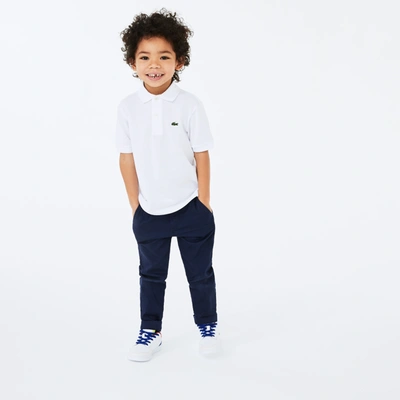 Lacoste Kids' Regular Fit Petit Piqué Polo - 5 Years In White