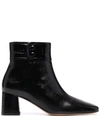 TILA MARCH PATENT-LEATHER ANKLE BOOTS