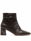 TILA MARCH SQUARE-TOE ANKLE BOOTS