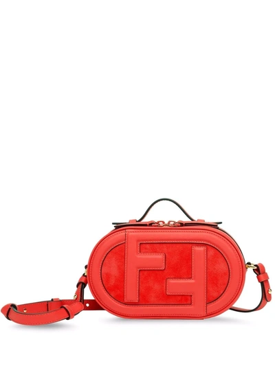 Fendi Monogram-pattern Mini Bag In Red