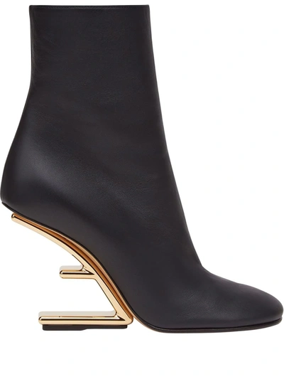 Fendi First 105mm Ankle Boots In Black
