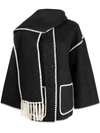 Totême Toteme Embroidered Scarf Jacket In Grey