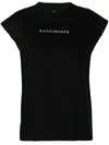 Romeo Hunte Logo-print Padded-shoulder T-shirt In Black