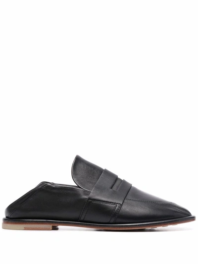 Agl Attilio Giusti Leombruni Folding Heel Loafers In Black