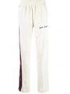 Palm Angels Logo-embroidered Drawstring Track Pants In Neutrals