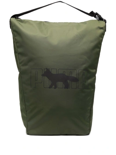 Puma X Maison Kitsune Backpack In Green