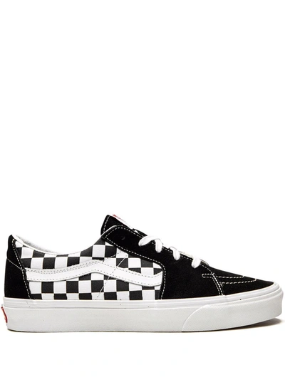 Vans Sk8-low Sneakers In Black Suede And Fabric