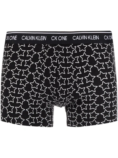 Calvin Klein Underwear Star-print Boxer Briefs In Black