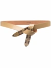 Isabel Marant Lecce Leather Belt With Studs In Neutrals