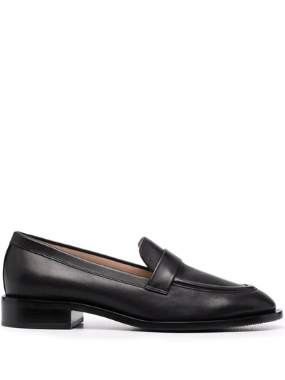 Stuart Weitzman Palmer Leather Loafers In Black