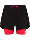District Vision Aaron Compression Track Shorts In Schwarz