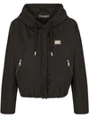 Dolce & Gabbana Logo-patch Hooded Jacket In Rot