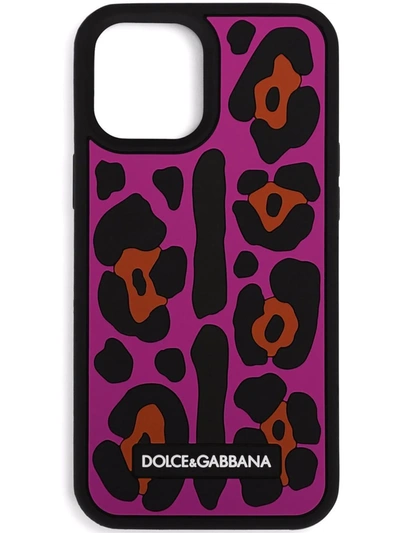 Dolce & Gabbana Leopard-print Rubber Iphone 12 Pro Max Cover In Multicolor