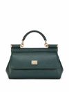 DOLCE & GABBANA SMALL SICILY LEATHER TOP-HANDLE BAG
