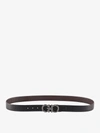 Ferragamo Gancio Reversible Calfskin Leather Belt In Black