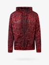 Dolce & Gabbana Men's Leopard Wind-resistant Hooded Jacket In Red